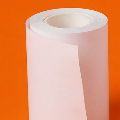 A roll of plain thermal paper